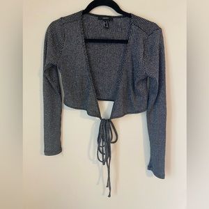 Sparkle tie crop top